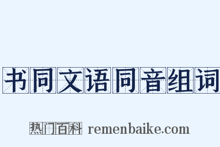 书同文语同音组词是什么意思的图片